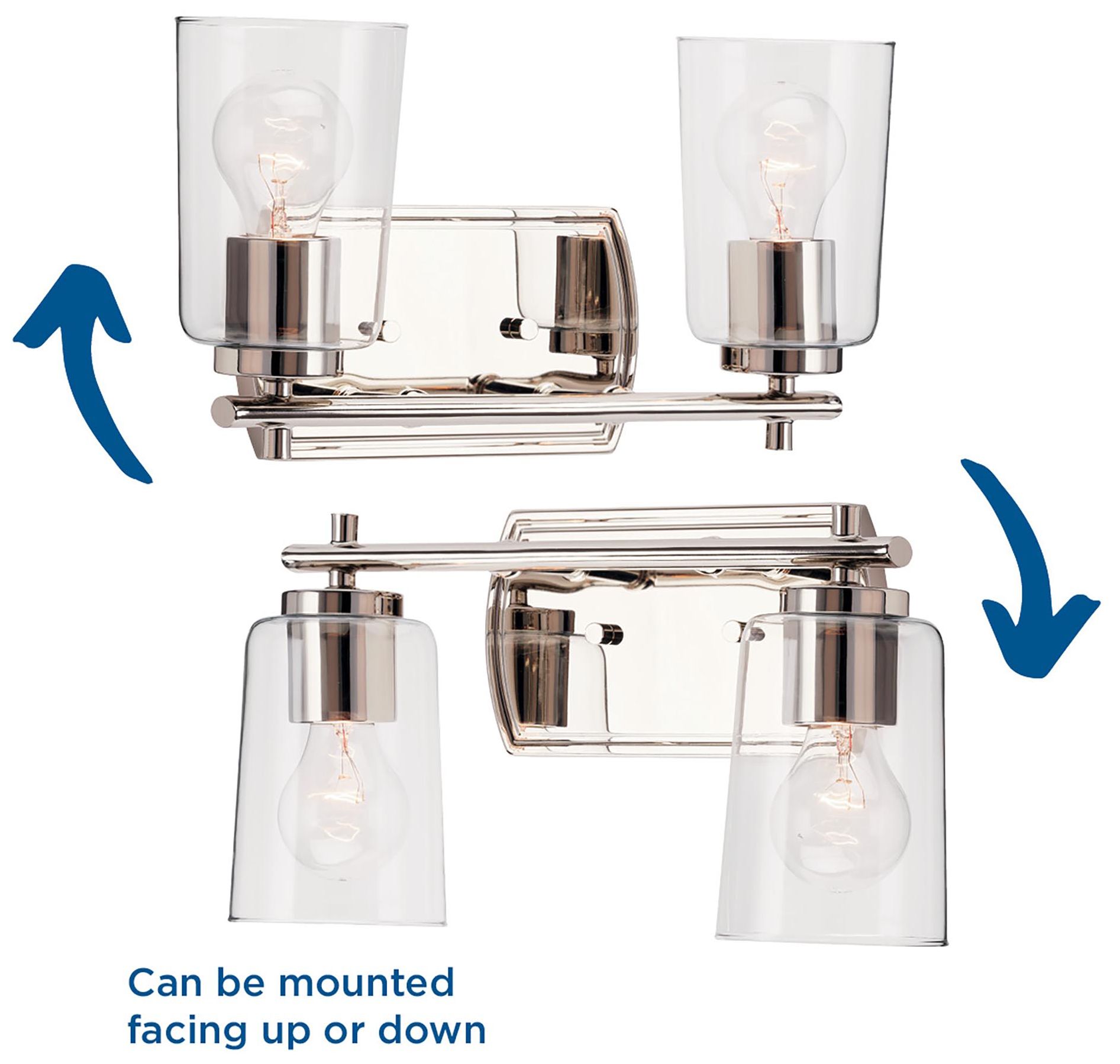 Image 5 Progress Lighting Adley 2-Light Clear Glass New Traditional Vanity Light more views