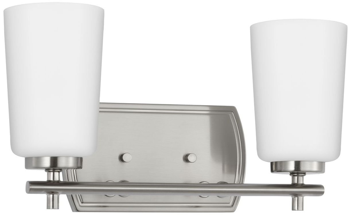 Image 3 Progress Lighting Adley 2-Light Etched Opal Glass Vanity Light more views