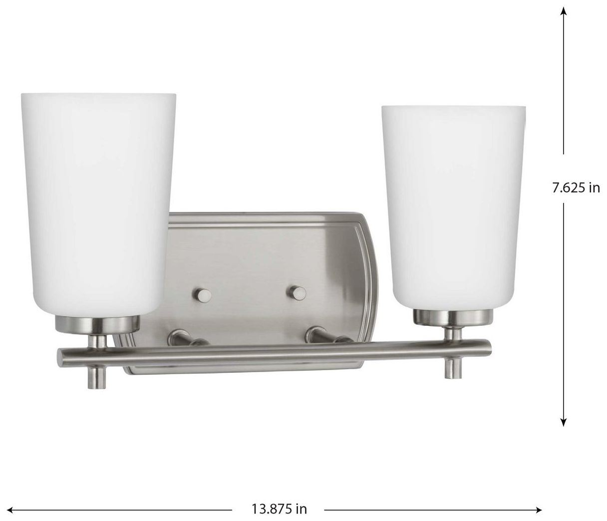 Image 4 Progress Lighting Adley 2-Light Etched Opal Glass Vanity Light more views