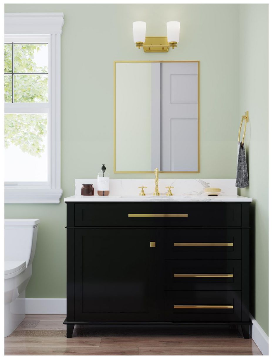 Image 2 Progress Lighting Adley 2-Light Etched Opal Glass Vanity Light more views