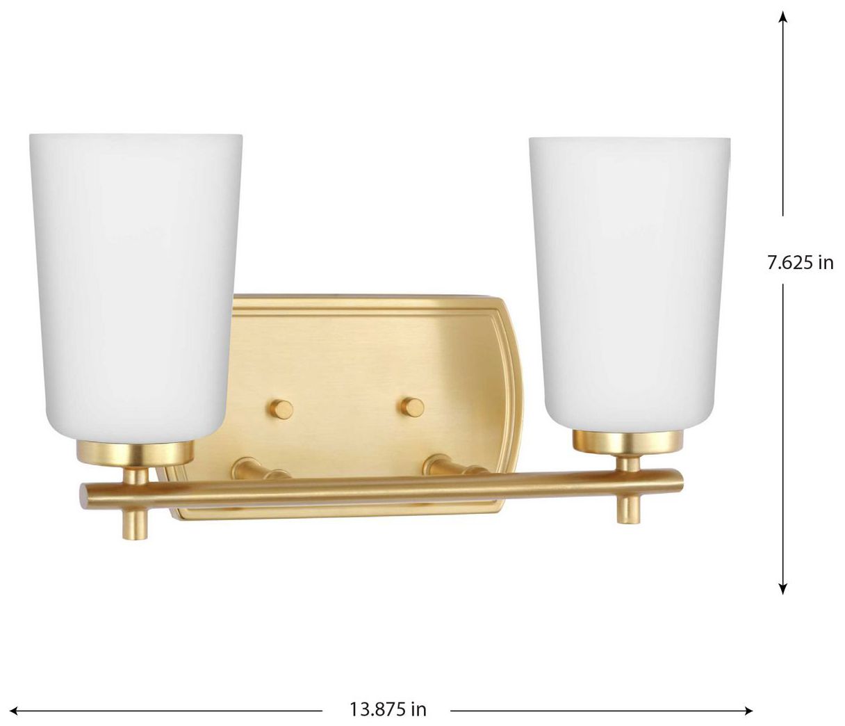 Image 4 Progress Lighting Adley 2-Light Etched Opal Glass Vanity Light more views