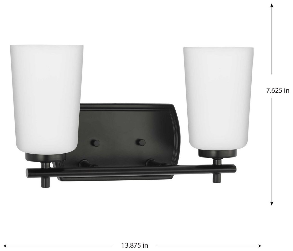 Image 4 Progress Lighting Adley 2-Light Etched Opal Glass Vanity Light more views