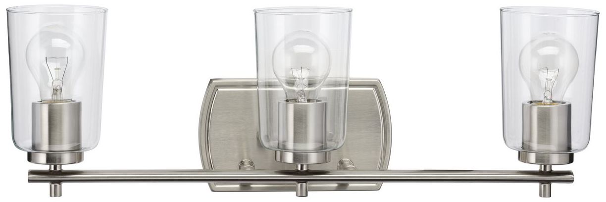 Image 5 Progress Lighting Adley 3-Light Clear Glass New Traditional Vanity Light more views