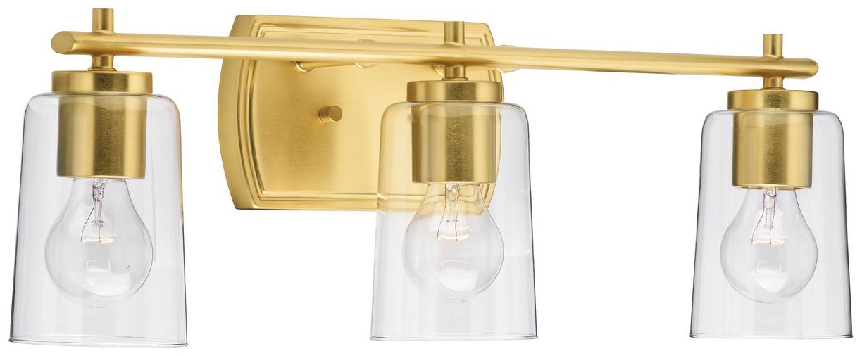 Image 3 Progress Lighting Adley 3-Light Clear Glass New Traditional Vanity Light more views