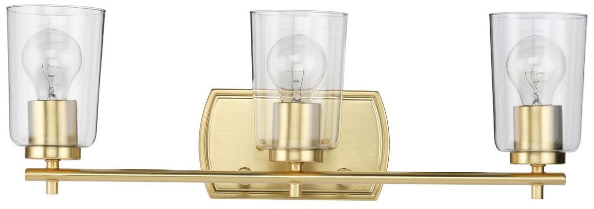 Image 5 Progress Lighting Adley 3-Light Clear Glass New Traditional Vanity Light more views