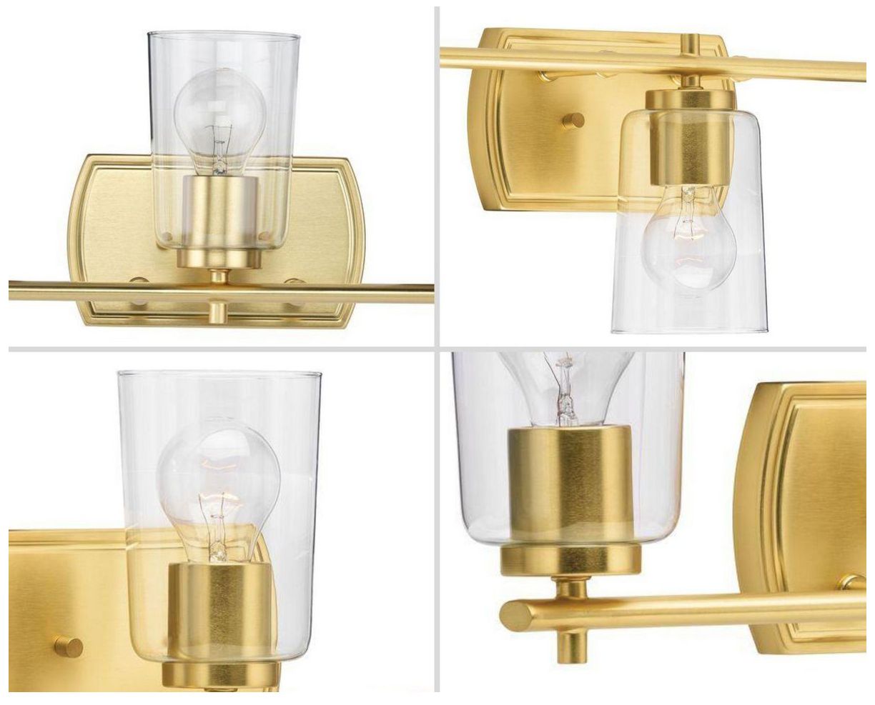 Image 6 Progress Lighting Adley 3-Light Clear Glass New Traditional Vanity Light more views