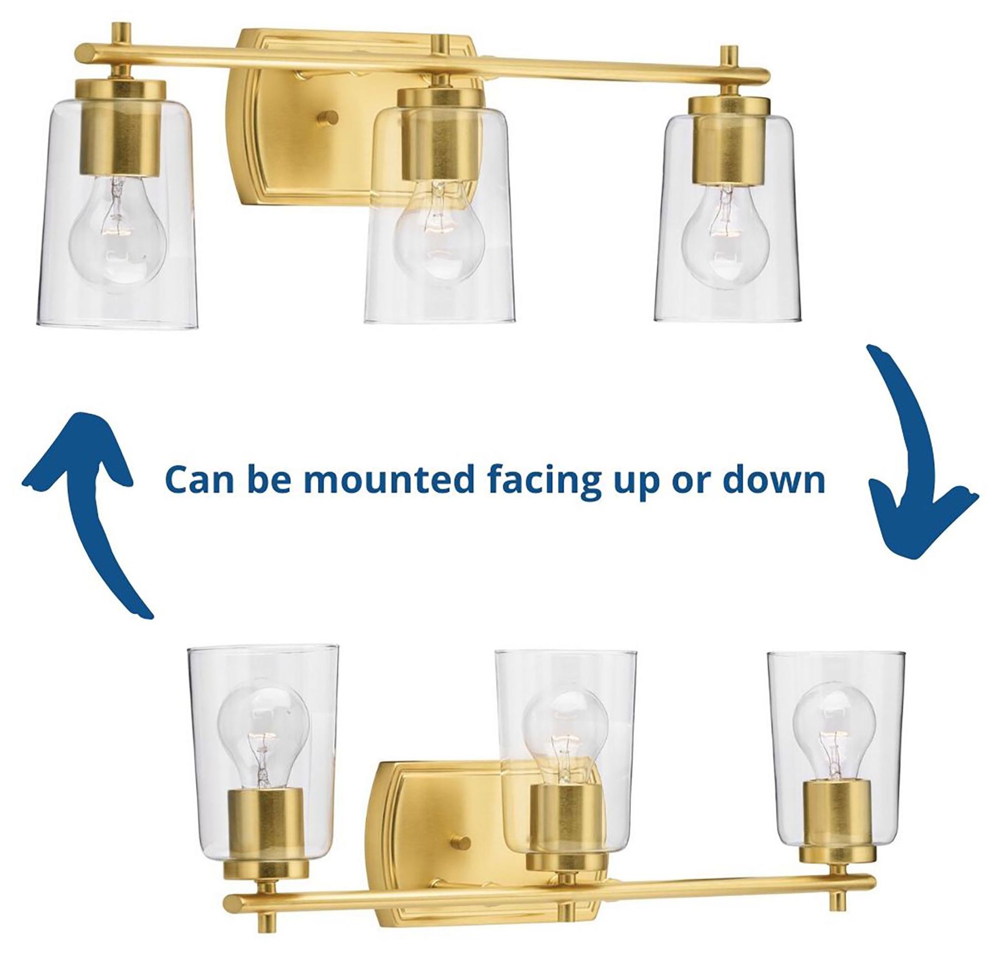 Image 7 Progress Lighting Adley 3-Light Clear Glass New Traditional Vanity Light more views