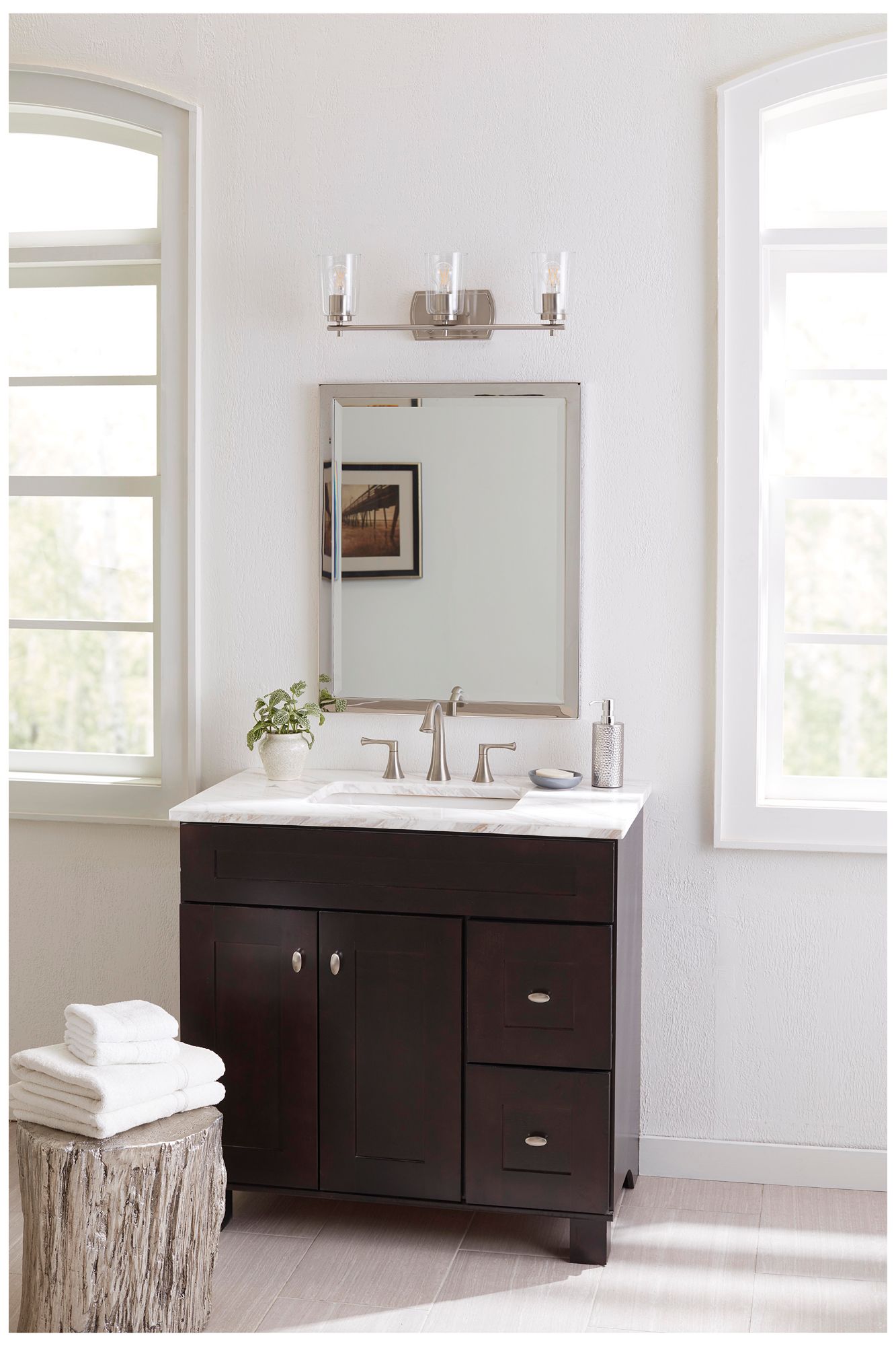 Image 2 Progress Lighting Adley 3-Light Clear Glass New Traditional Vanity Light more views
