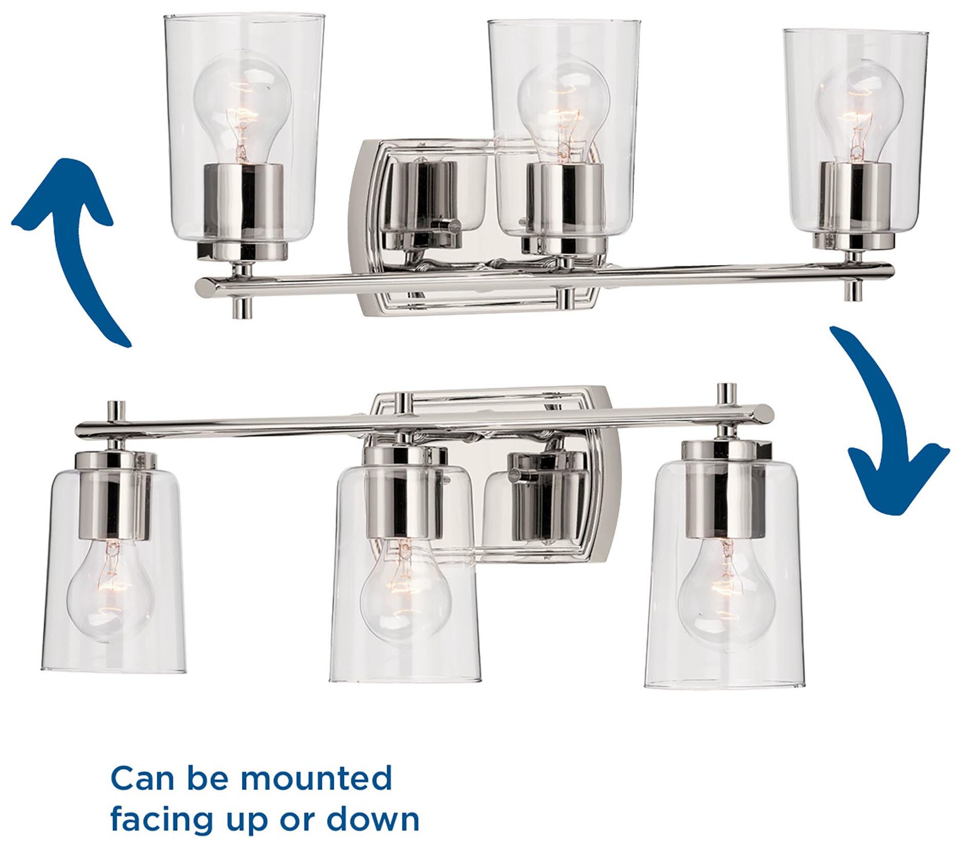 Image 7 Progress Lighting Adley 3-Light Clear Glass New Traditional Vanity Light more views