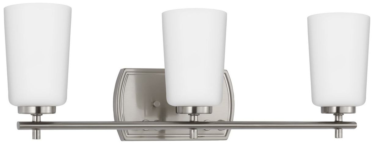 Image 3 Progress Lighting Adley 3-Light Etched Opal Glass Vanity Light more views