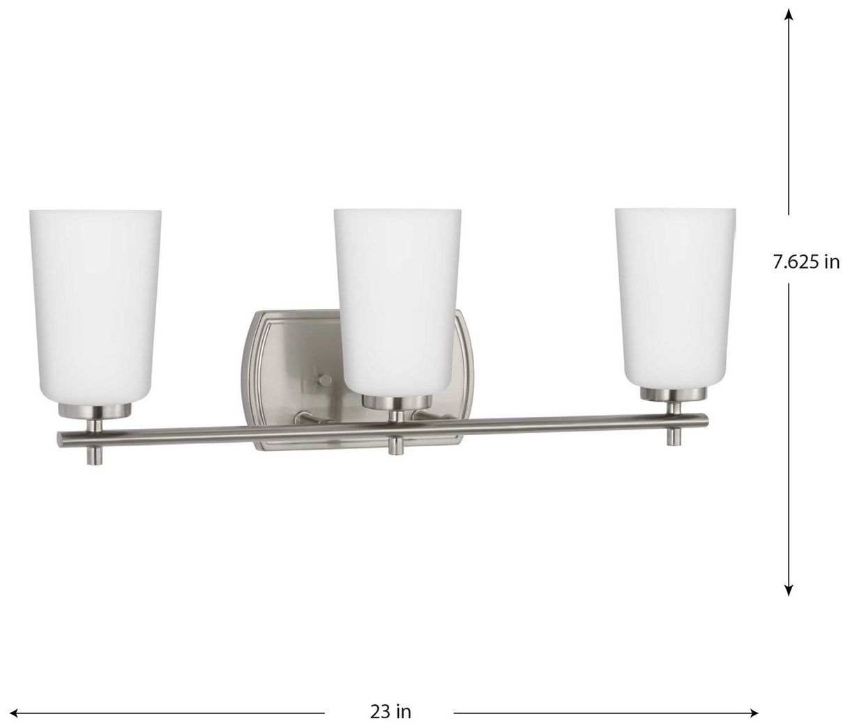 Image 4 Progress Lighting Adley 3-Light Etched Opal Glass Vanity Light more views