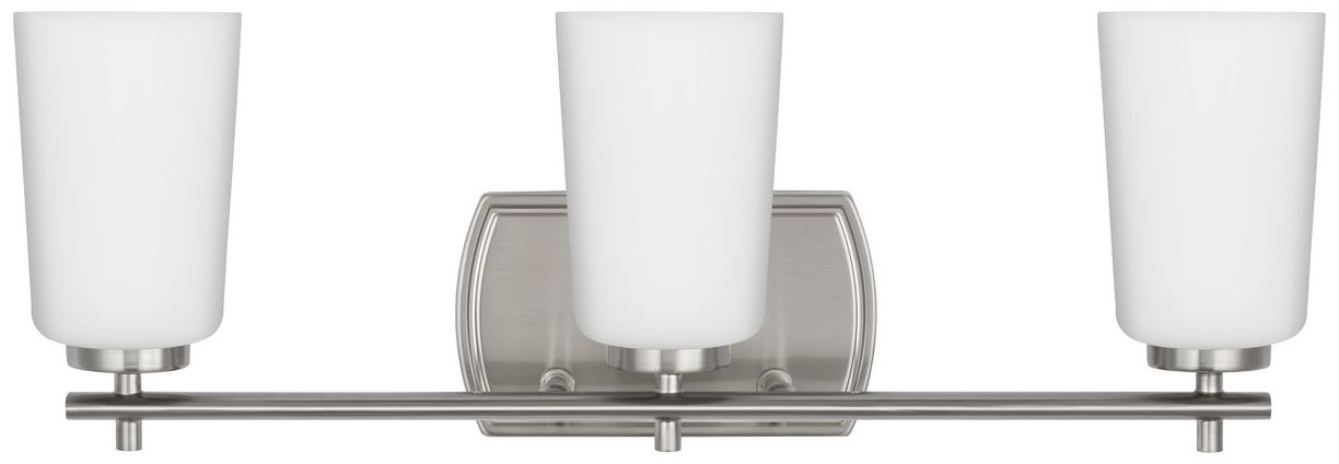 Image 5 Progress Lighting Adley 3-Light Etched Opal Glass Vanity Light more views