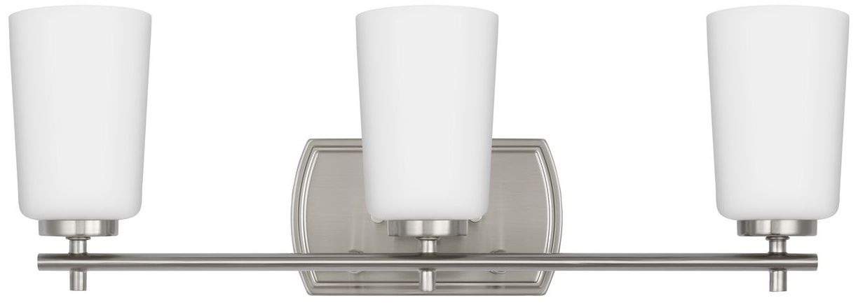 Image 6 Progress Lighting Adley 3-Light Etched Opal Glass Vanity Light more views