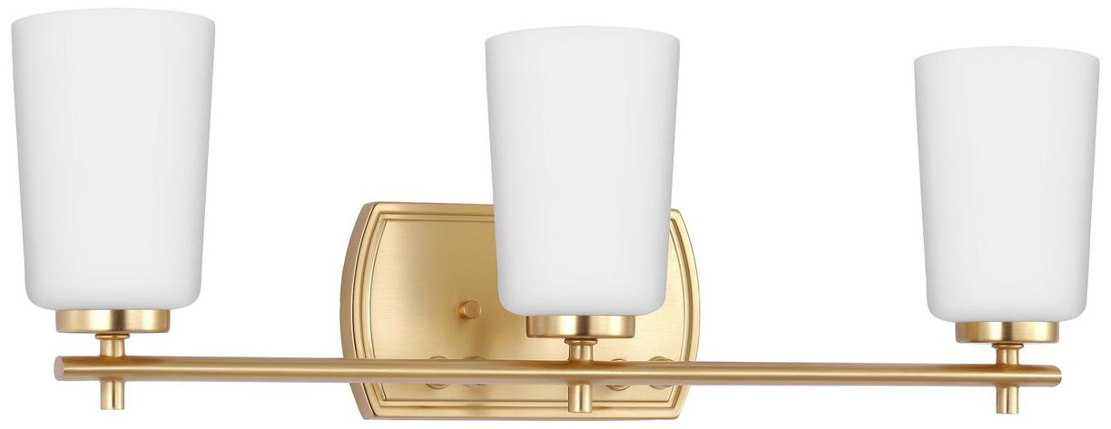 Image 3 Progress Lighting Adley 3-Light Etched Opal Glass Vanity Light more views