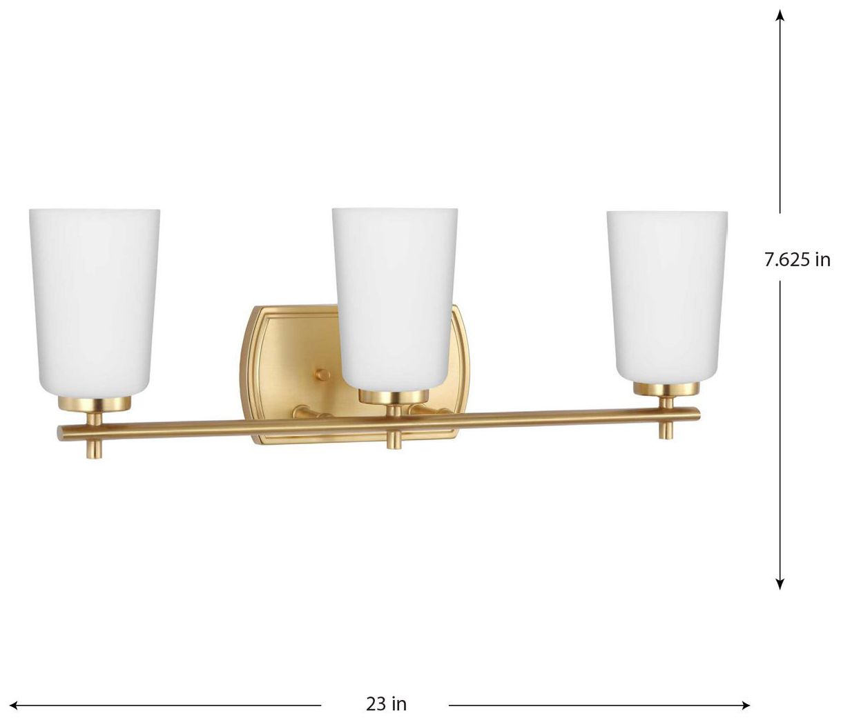 Image 4 Progress Lighting Adley 3-Light Etched Opal Glass Vanity Light more views