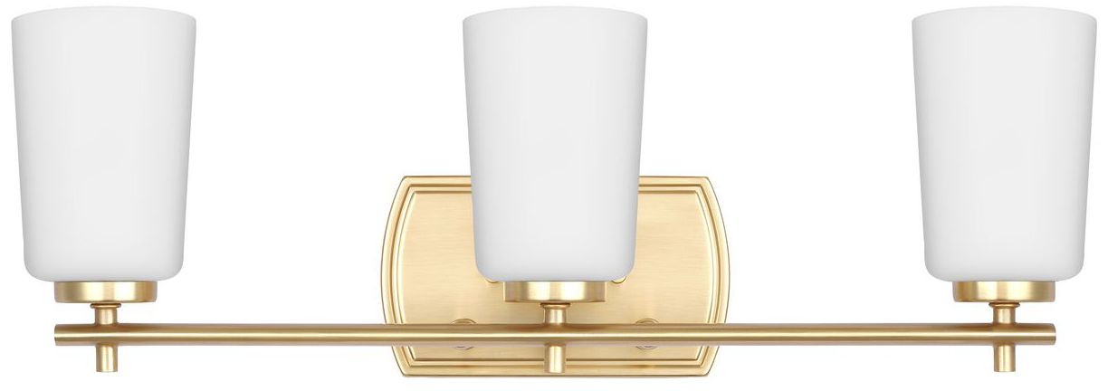 Image 6 Progress Lighting Adley 3-Light Etched Opal Glass Vanity Light more views