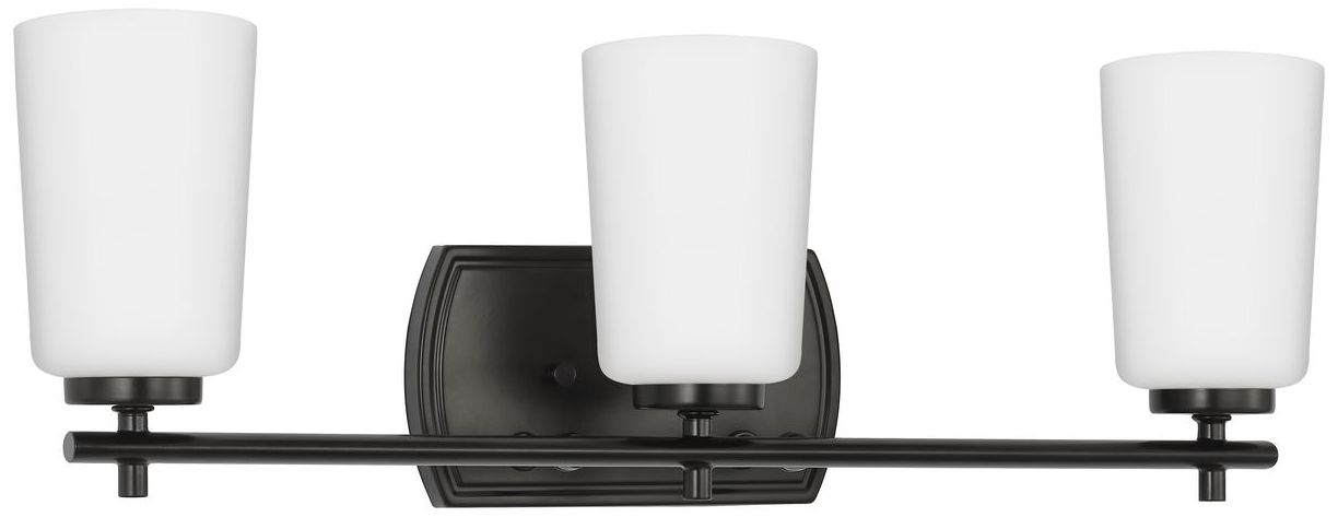 Image 3 Progress Lighting Adley 3-Light Etched Opal Glass Vanity Light more views