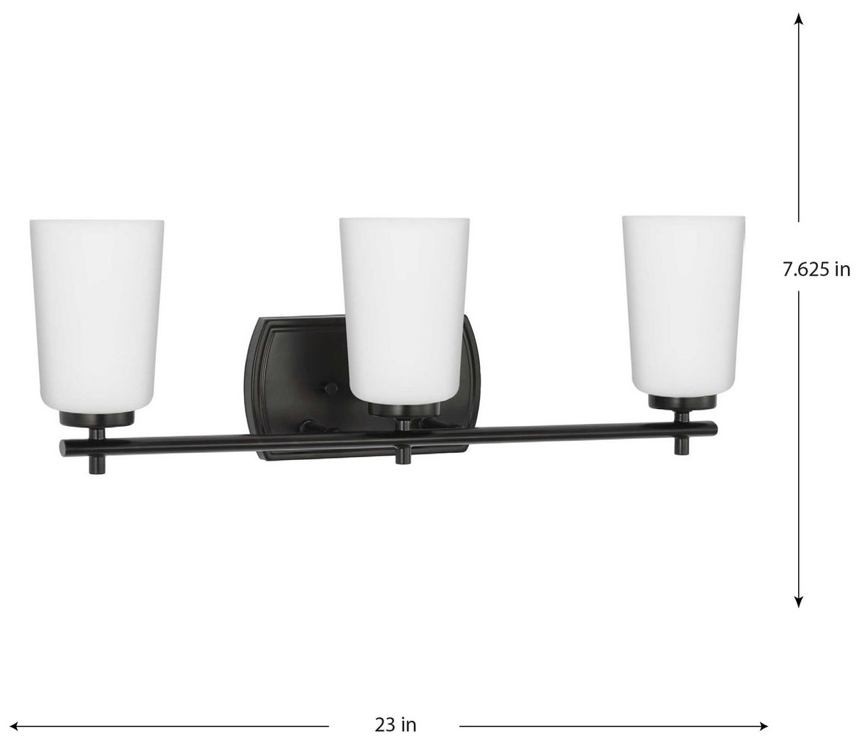 Image 4 Progress Lighting Adley 3-Light Etched Opal Glass Vanity Light more views