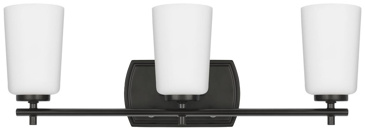 Image 5 Progress Lighting Adley 3-Light Etched Opal Glass Vanity Light more views