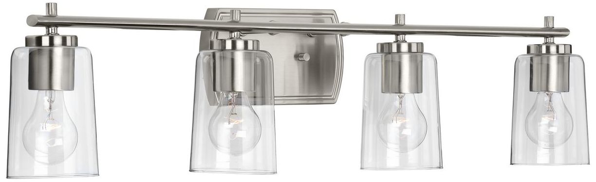 Image 3 Progress Lighting Adley 4-Light Clear Glass New Traditional Vanity Light more views