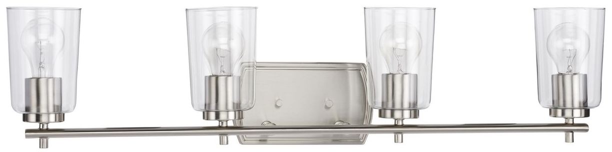 Image 5 Progress Lighting Adley 4-Light Clear Glass New Traditional Vanity Light more views