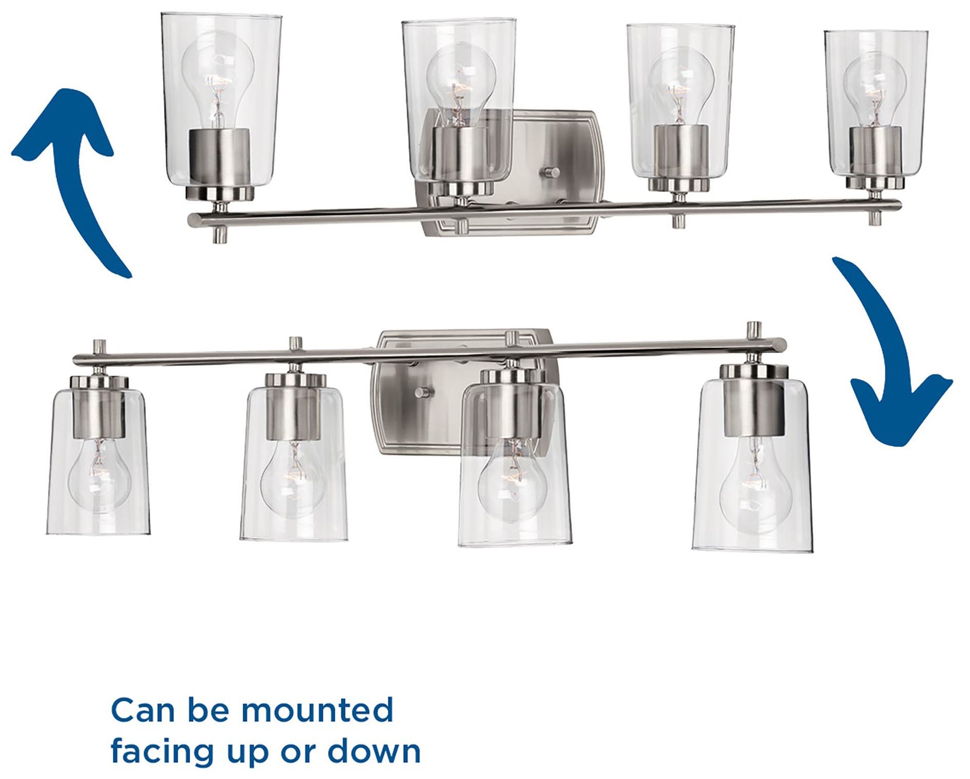 Image 6 Progress Lighting Adley 4-Light Clear Glass New Traditional Vanity Light more views