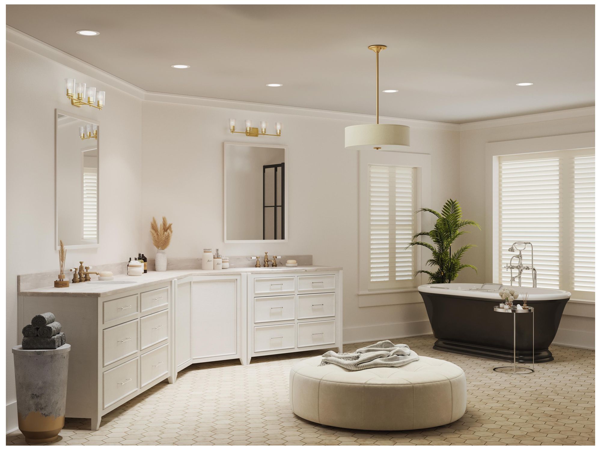 Image 2 Progress Lighting Adley 4-Light Clear Glass New Traditional Vanity Light more views