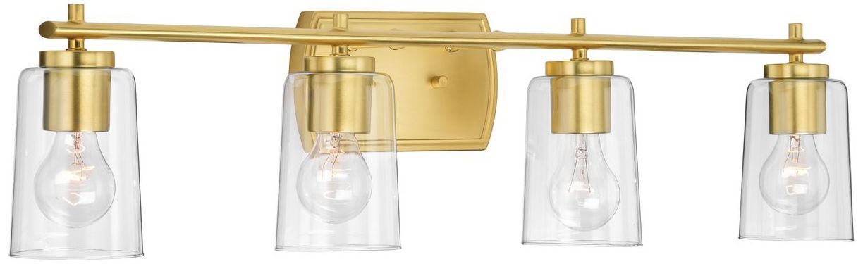 Image 3 Progress Lighting Adley 4-Light Clear Glass New Traditional Vanity Light more views