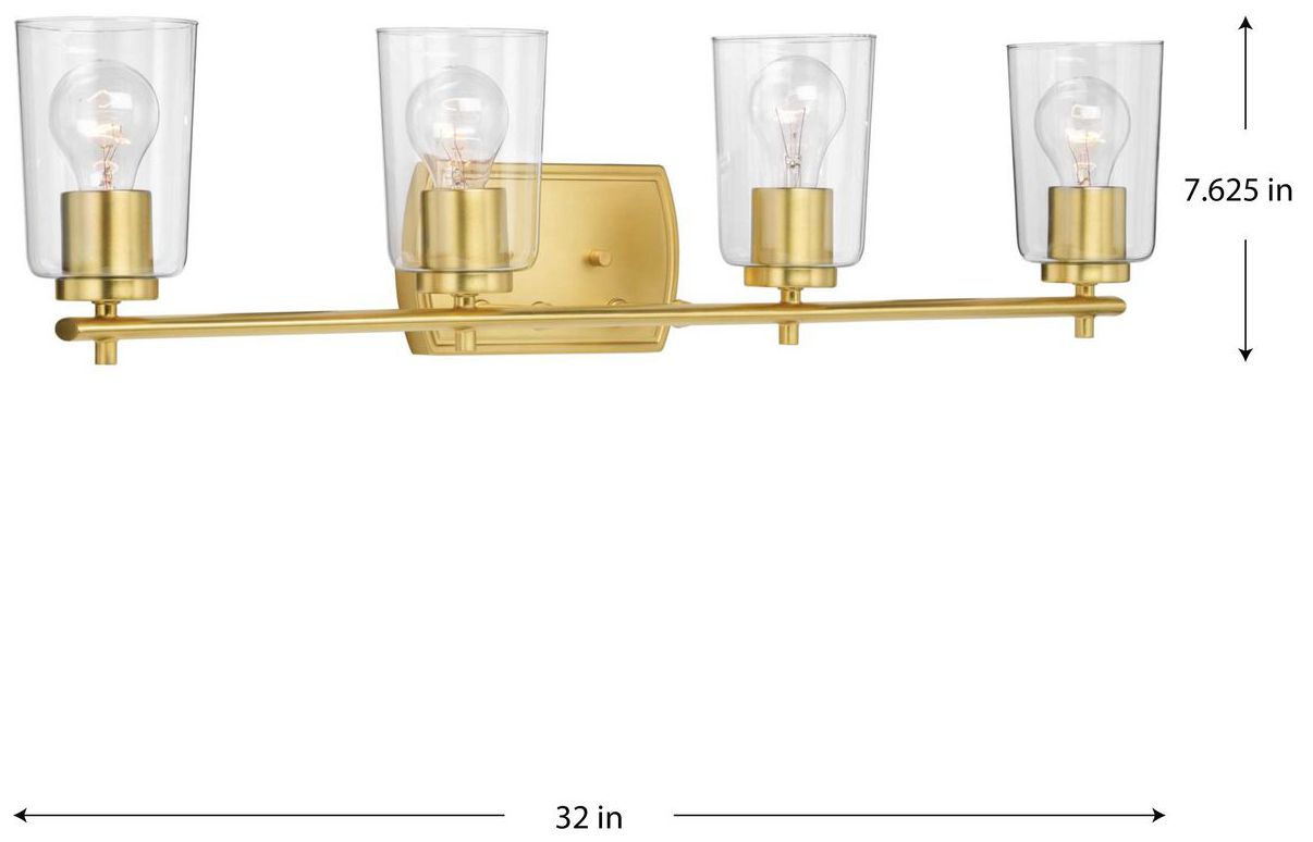 Image 4 Progress Lighting Adley 4-Light Clear Glass New Traditional Vanity Light more views