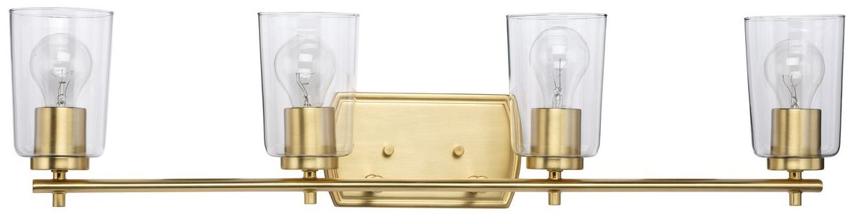 Image 5 Progress Lighting Adley 4-Light Clear Glass New Traditional Vanity Light more views