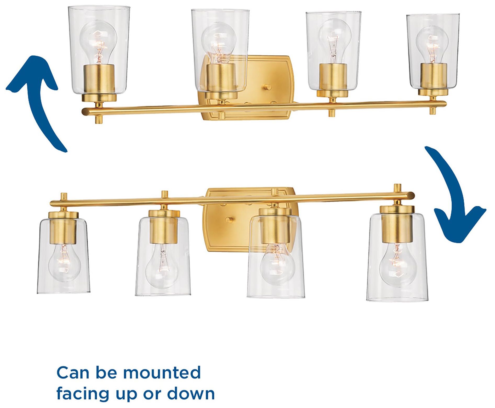 Image 6 Progress Lighting Adley 4-Light Clear Glass New Traditional Vanity Light more views