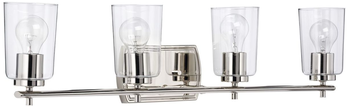 Image 3 Progress Lighting Adley 4-Light Clear Glass New Traditional Vanity Light more views