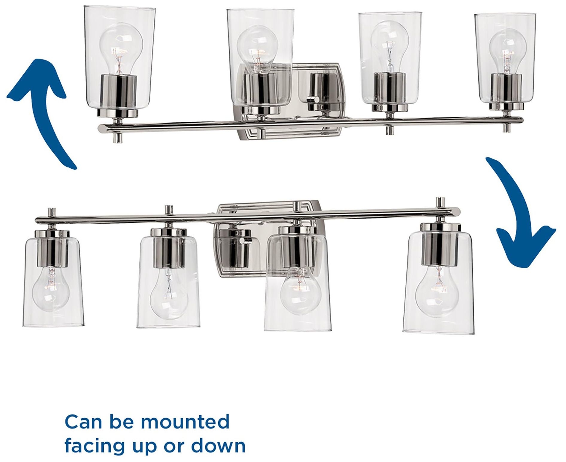 Image 6 Progress Lighting Adley 4-Light Clear Glass New Traditional Vanity Light more views