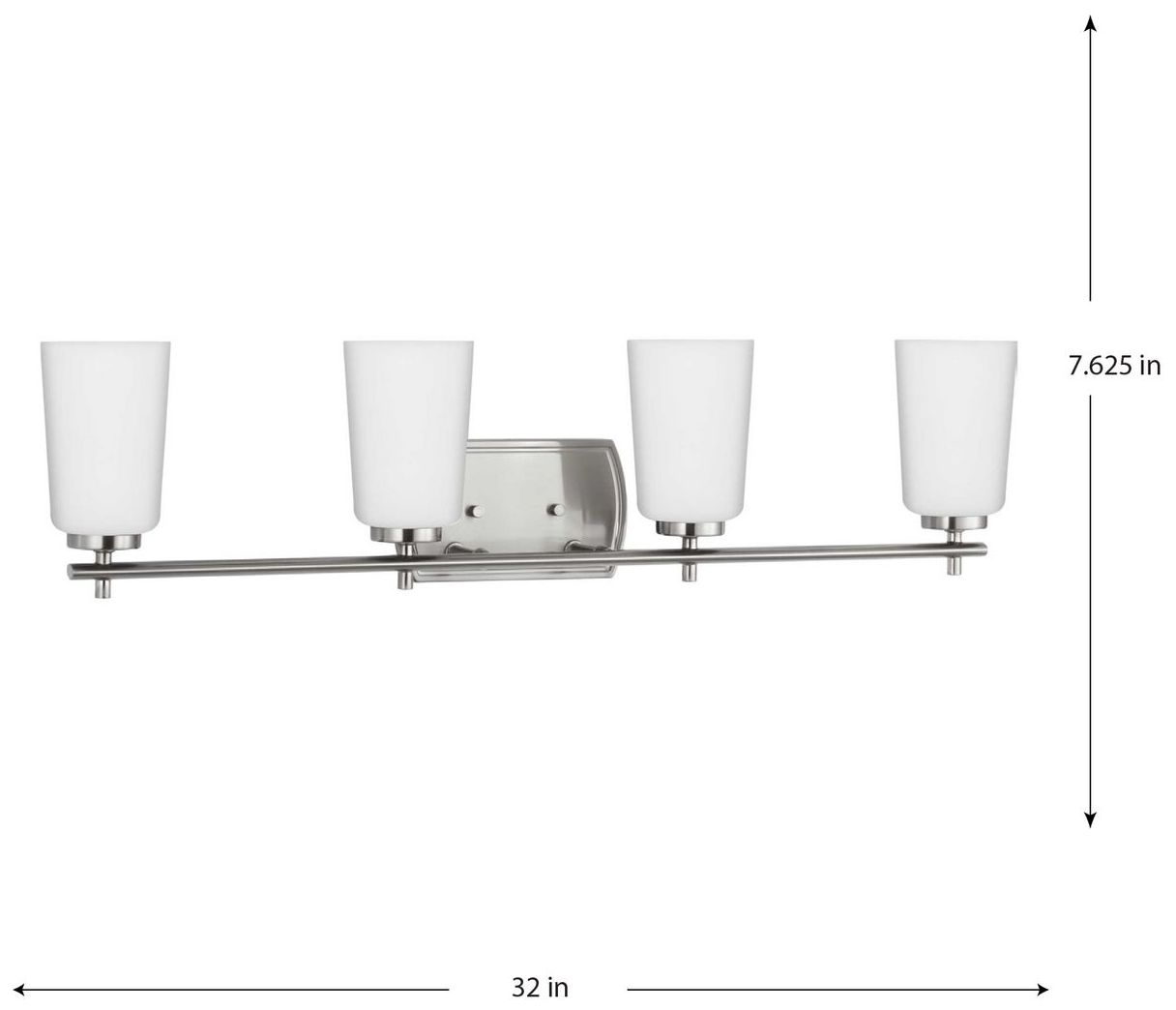Image 4 Progress Lighting Adley 4-Light Etched Opal Glass Vanity Light more views