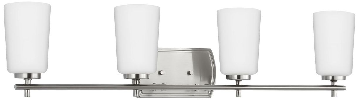 Image 5 Progress Lighting Adley 4-Light Etched Opal Glass Vanity Light more views