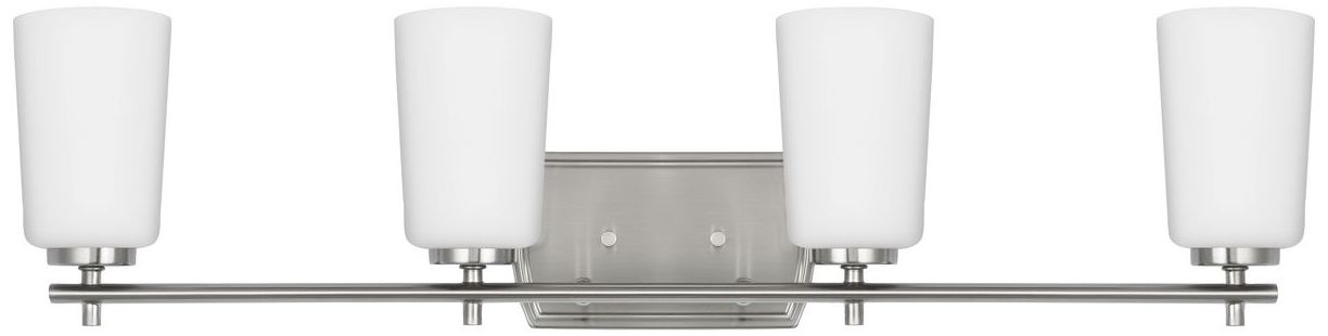 Image 6 Progress Lighting Adley 4-Light Etched Opal Glass Vanity Light more views