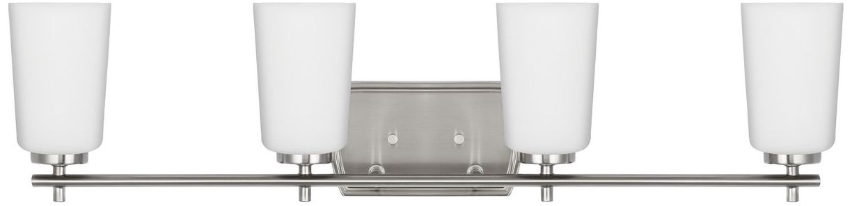 Image 7 Progress Lighting Adley 4-Light Etched Opal Glass Vanity Light more views