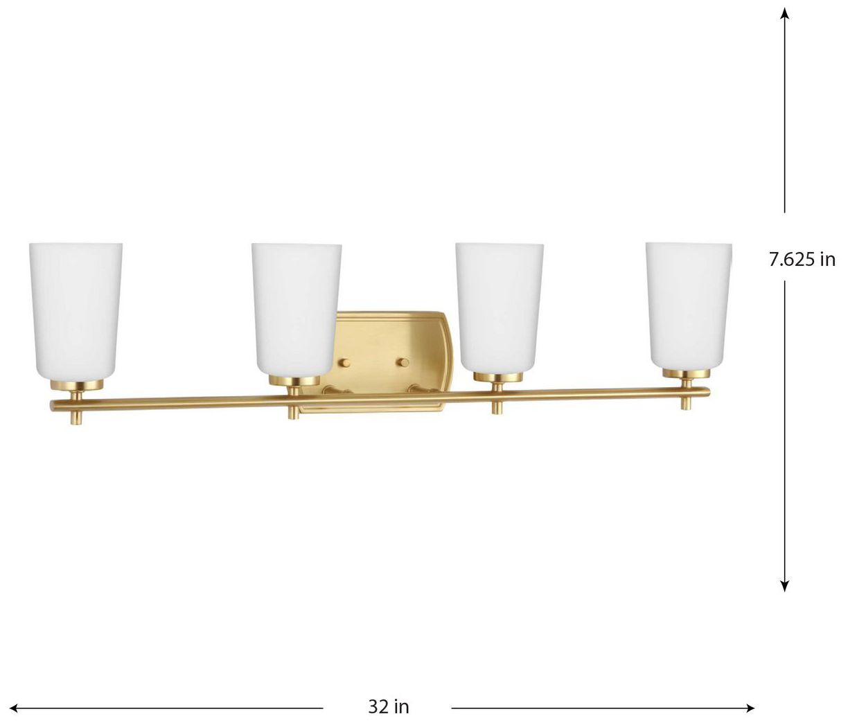 Image 4 Progress Lighting Adley 4-Light Etched Opal Glass Vanity Light more views