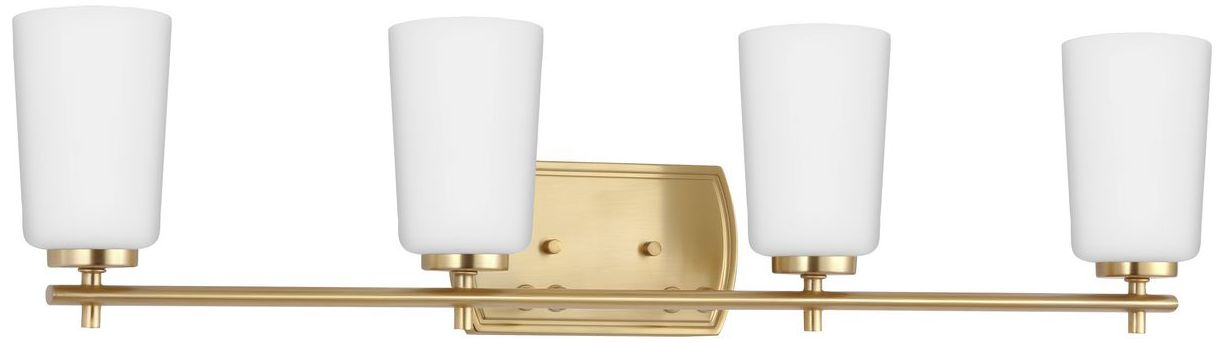 Image 5 Progress Lighting Adley 4-Light Etched Opal Glass Vanity Light more views