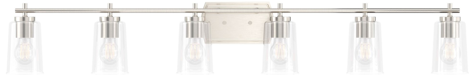 Progress Lighting Adley 6-Light New Traditional Clear Glass Vanity Light