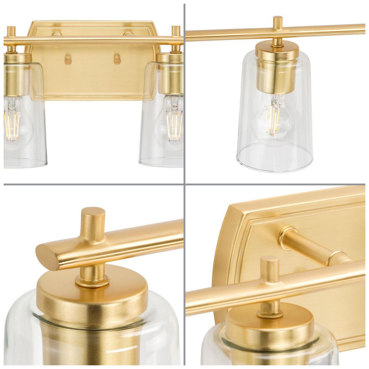 Progress Lighting Adley 6-Light New Traditional Clear Glass Vanity Light