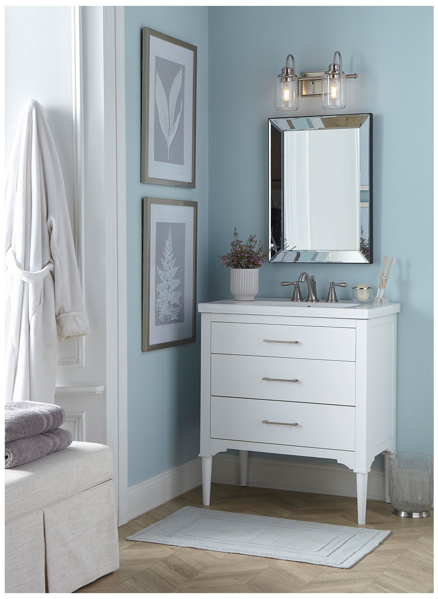 Image 3 Progress Lighting Aiken 2-Light Clear Glass Farmhouse Vanity Wall Light more views