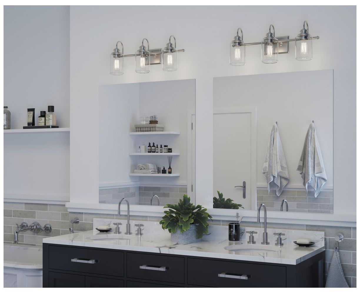 Image 2 Progress Lighting Aiken 3-Light Clear Glass Farmhouse Vanity Wall Light more views