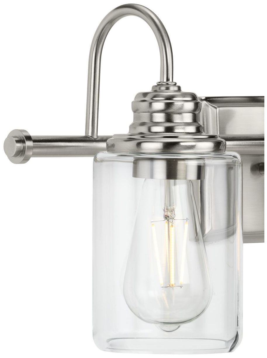 Image 5 Progress Lighting Aiken 3-Light Clear Glass Farmhouse Vanity Wall Light more views