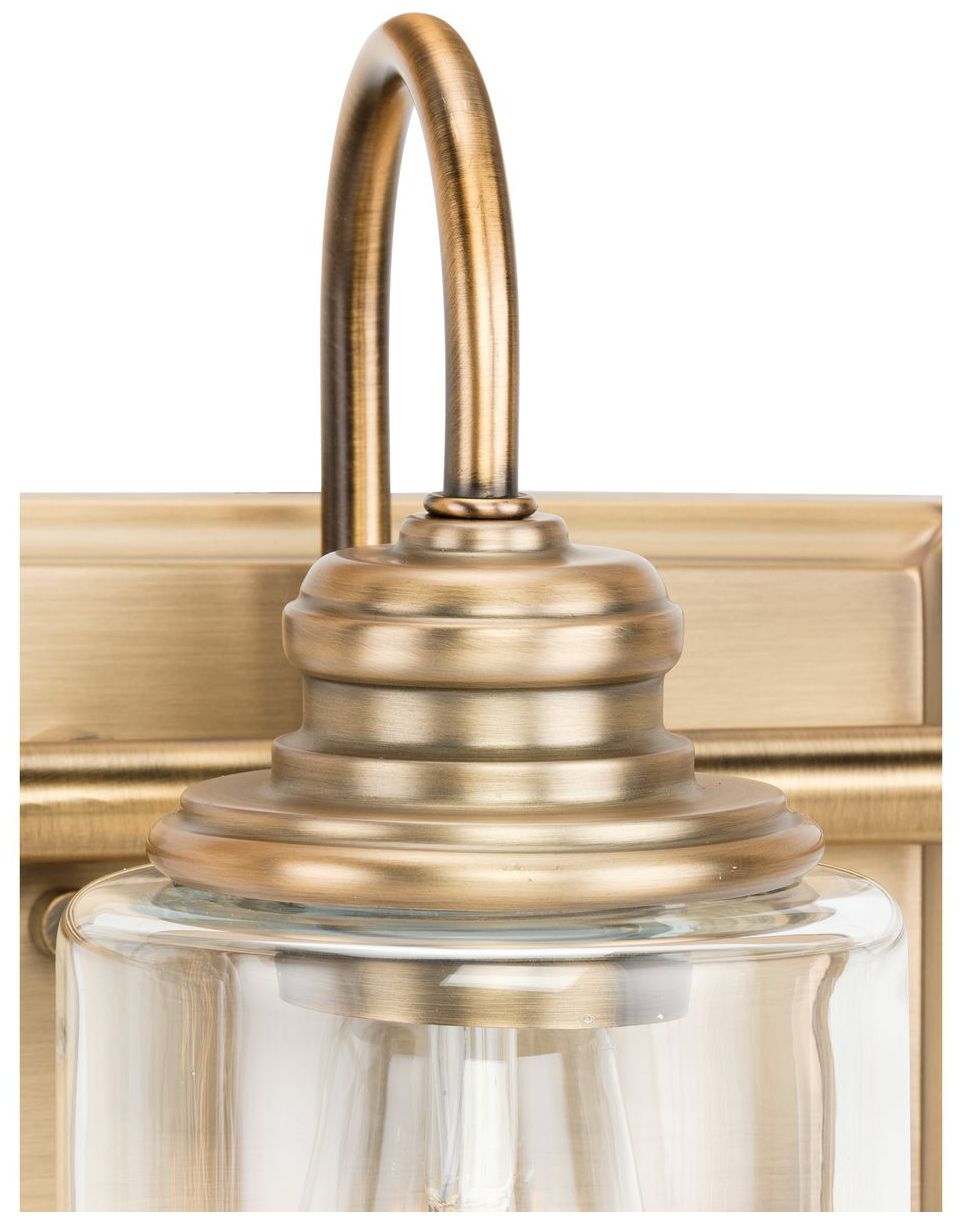 Progress Lighting Aiken 3-Light Clear Glass Farmhouse Vanity Wall Light