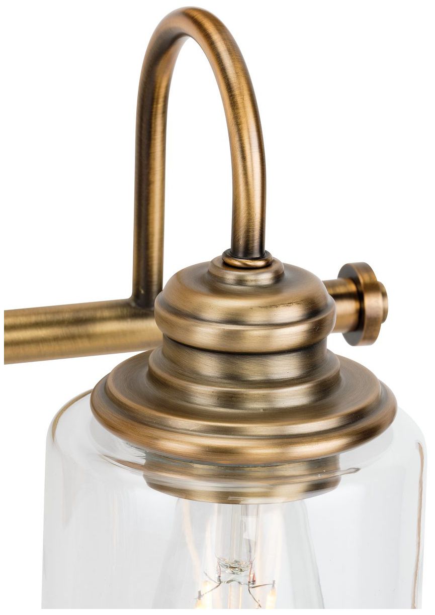Progress Lighting Aiken 3-Light Clear Glass Farmhouse Vanity Wall Light