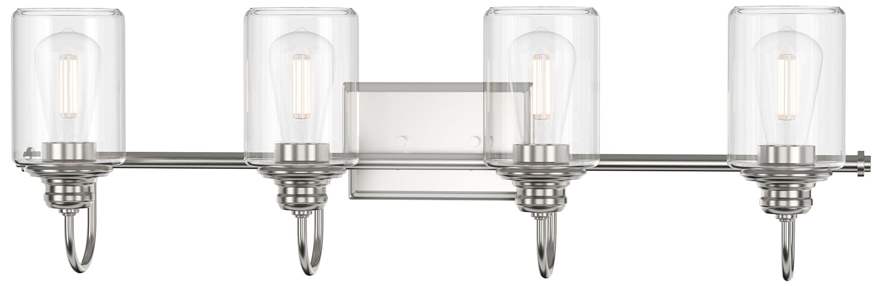 Image 4 Progress Lighting Aiken 4-Light Clear Glass Farmhouse Vanity Wall Light more views