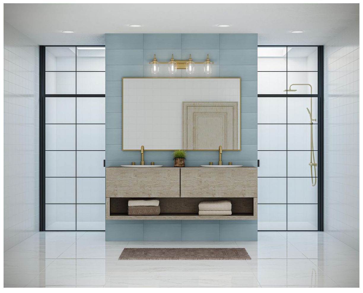 Image 3 Progress Lighting Aiken 4-Light Clear Glass Farmhouse Vanity Wall Light more views