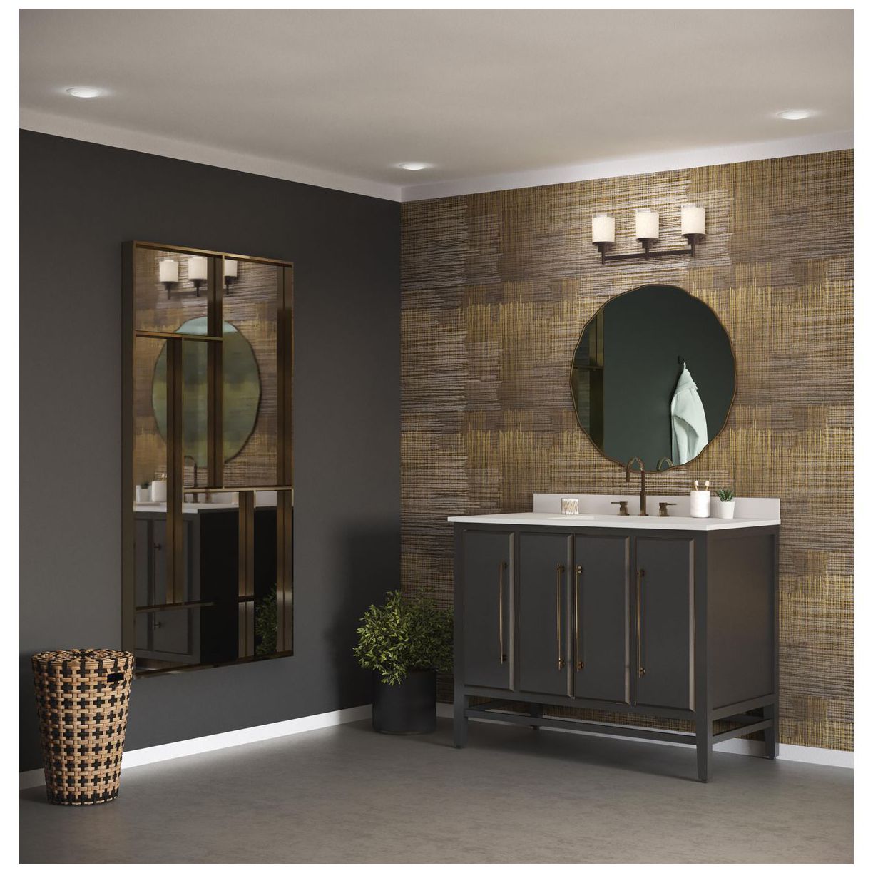 Image 2 Progress Lighting Alexa Three-Light Antique Bronze bath light more views