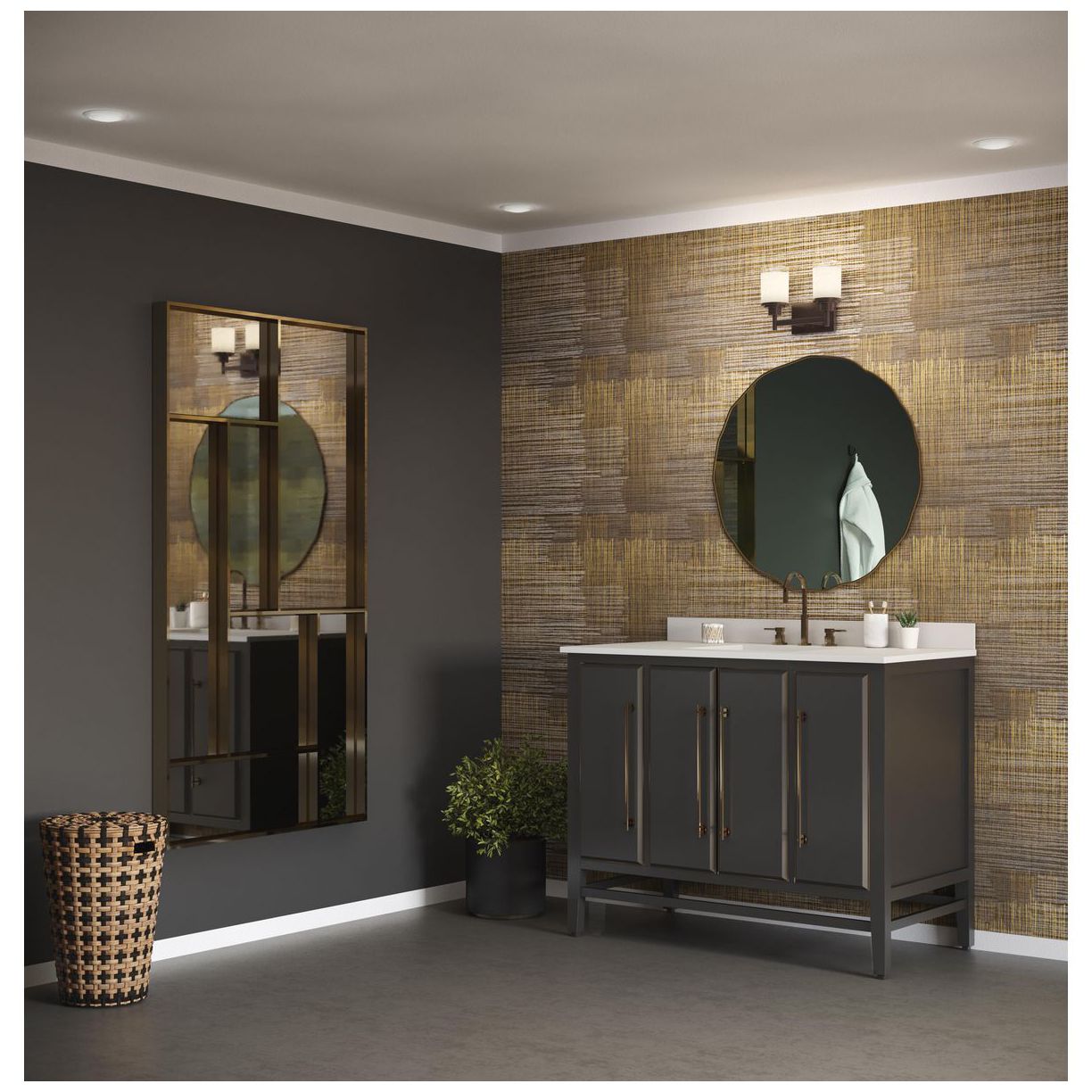 Image 2 Progress Lighting Alexa Two-Light Antique Bronze bath light more views